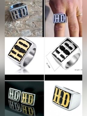 New Stainless Steel Harley Davidson HD Biker Ring Choose Size / Color